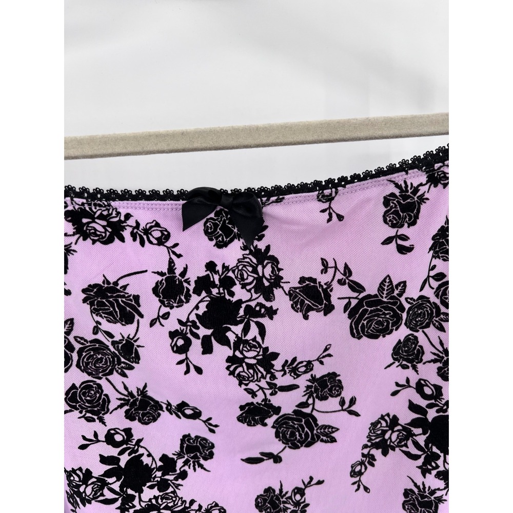 dELiA*s Dolls Kill Velvet Grunge Purple Floral Mesh Mini Skirt Lace Y2K Large - Picture 2 of 7